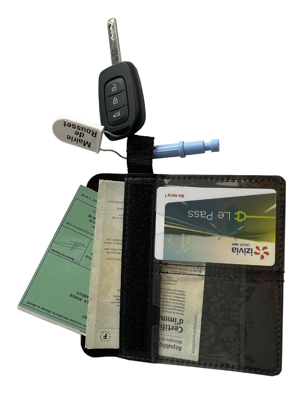 Protège carte grise personnalisé, Protège papiers voiture, Protège
