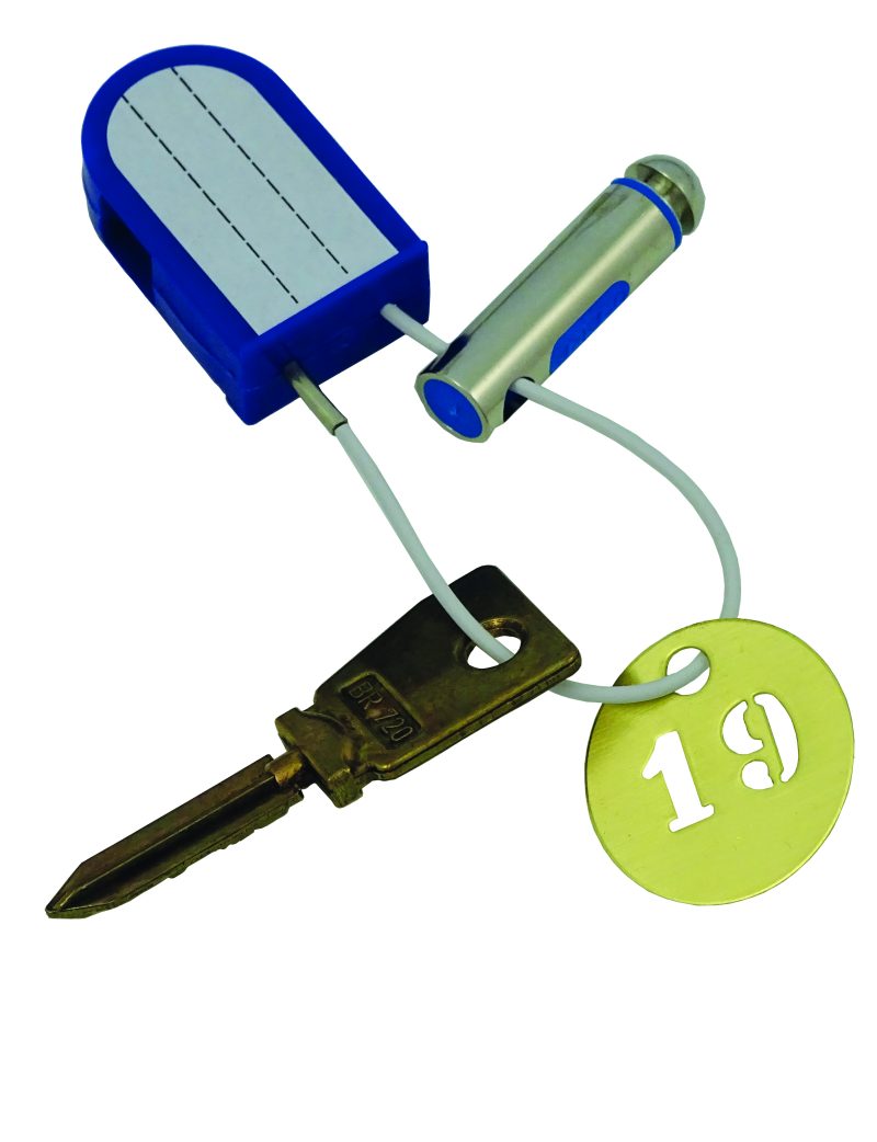 Scellé avec une clé et un numéro