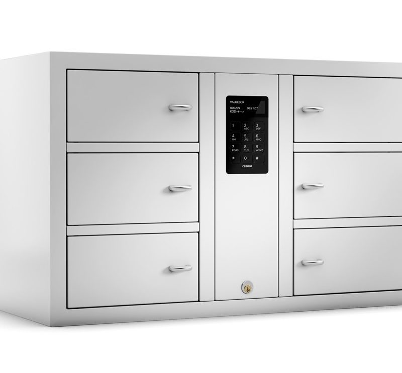 Casiers 6 portes pilotés par code électronique