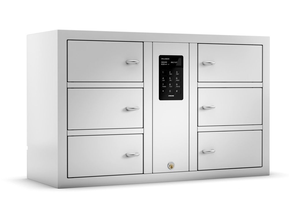 Casiers 6 portes pilotés par code électronique