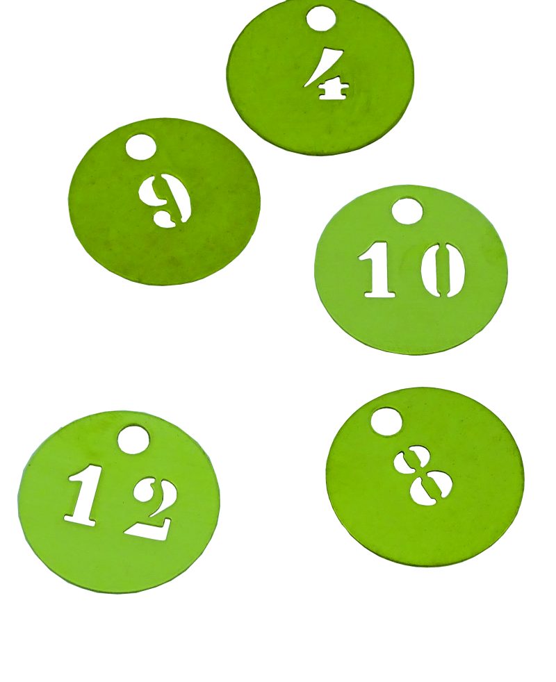 Rond laiton ajouré avec des numéros