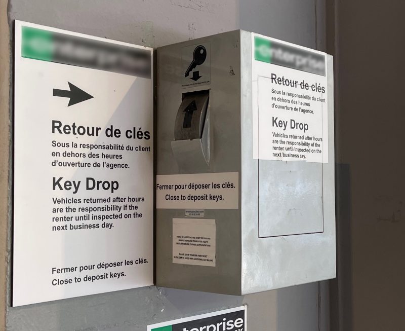 BOITE RENDU DES CLÉS